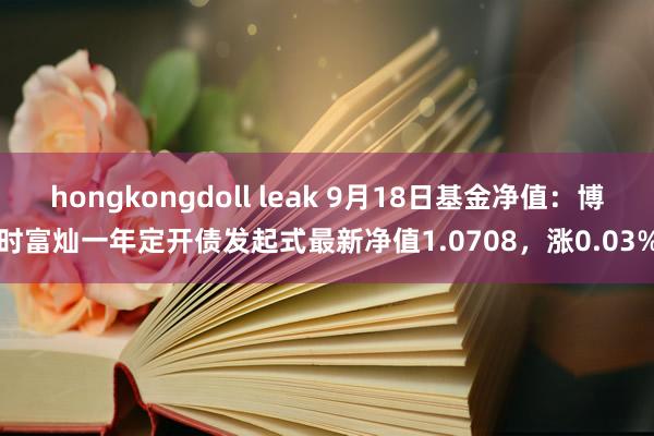 hongkongdoll leak 9月18日基金净值：博时富灿一年定开债发起式最新净值1.0708，涨0.03%