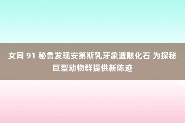 女同 91 秘鲁发现安第斯乳牙象遗骸化石 为探秘巨型动物群提供新陈迹