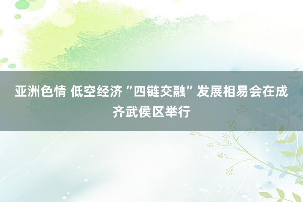 亚洲色情 低空经济“四链交融”发展相易会在成齐武侯区举行