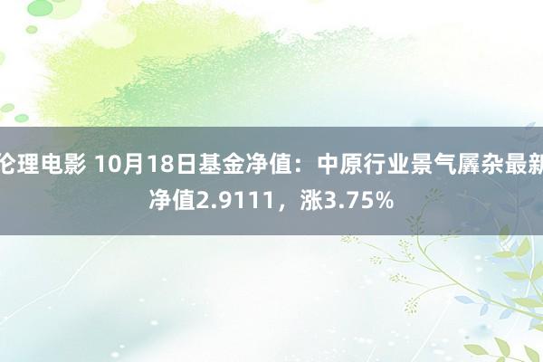 伦理电影 10月18日基金净值：中原行业景气羼杂最新净值2.9111，涨3.75%