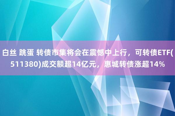 白丝 跳蛋 转债市集将会在震憾中上行，可转债ETF(511380)成交额超14亿元，惠城转债涨超14%