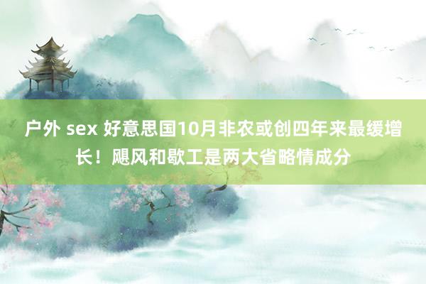 户外 sex 好意思国10月非农或创四年来最缓增长！飓风和歇工是两大省略情成分