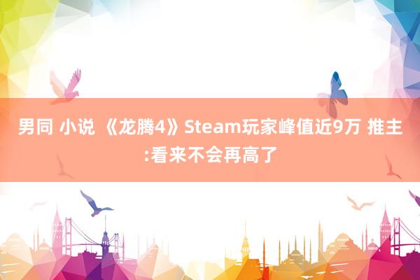 男同 小说 《龙腾4》Steam玩家峰值近9万 推主:看来不会再高了