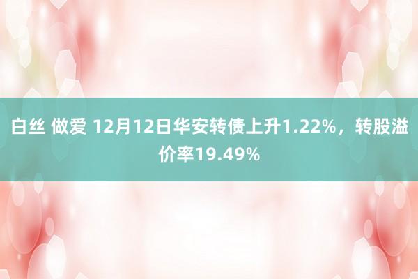 白丝 做爱 12月12日华安转债上升1.22%，转股溢价率19.49%