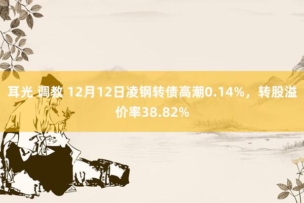 耳光 调教 12月12日凌钢转债高潮0.14%，转股溢价率38.82%