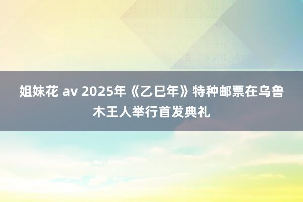 姐妹花 av 2025年《乙巳年》特种邮票在乌鲁木王人举行首发典礼