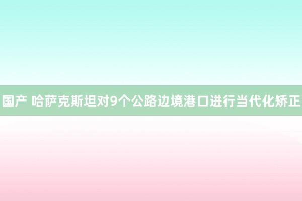 国产 哈萨克斯坦对9个公路边境港口进行当代化矫正