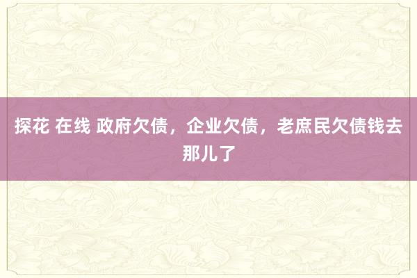 探花 在线 政府欠债，企业欠债，老庶民欠债钱去那儿了