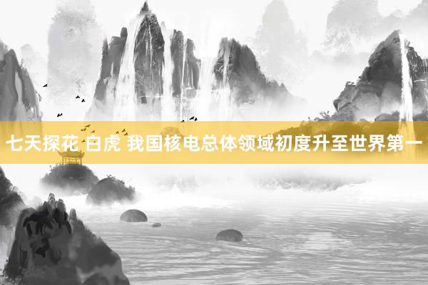 七天探花 白虎 我国核电总体领域初度升至世界第一